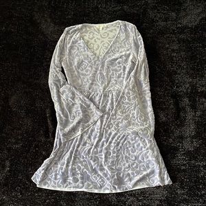 Light Blue Velvet Dress